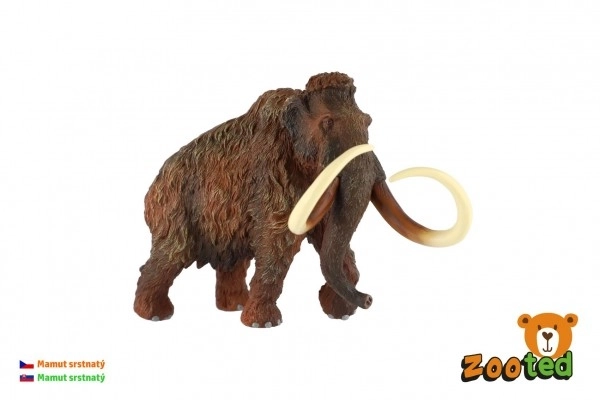 Uldhåret mammut i plastik 18cm i pose