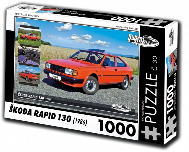 retro-biler puslespil Škoda Rapid 130 1000 brikker