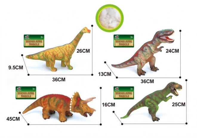 Interaktiv dinosaur 36 cm - 4 typer