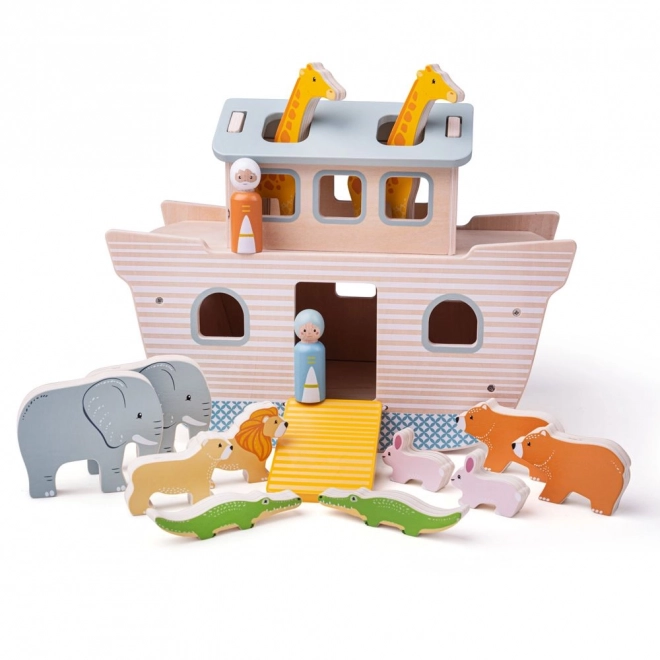 Trælegetøj Noas Ark fra Bigjigs Toys