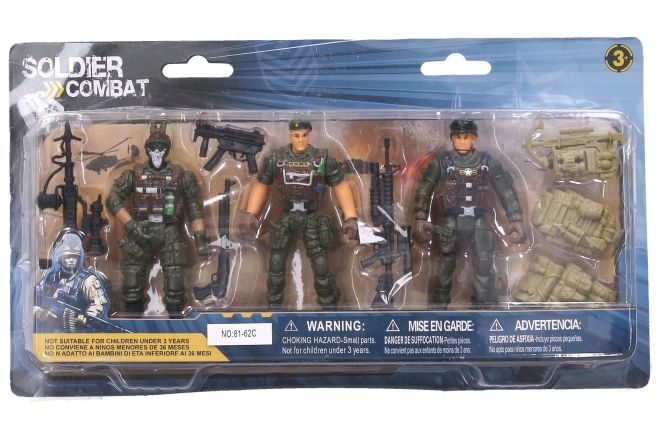 Soldat sæt figurer 11 cm og våben