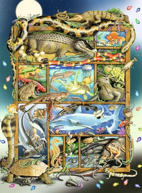 Ravensburger puslespil fisk og krybdyr xxl 200 brikker