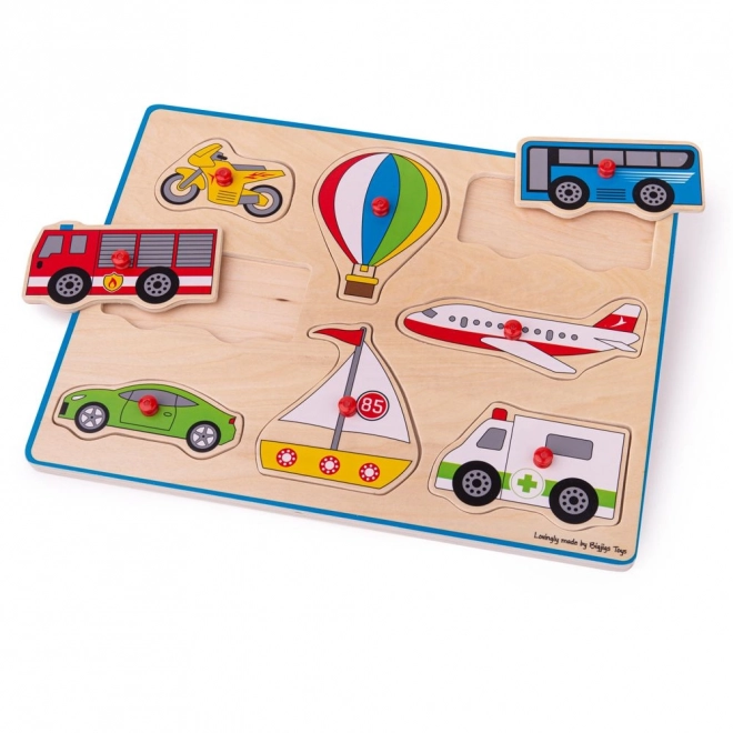 Træpuslespil transportmidler Bigjigs Toys