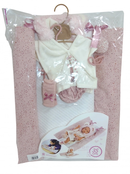 Llorens M635-44 tøj til dukke baby NYFØDT størrelse 35-36 cm