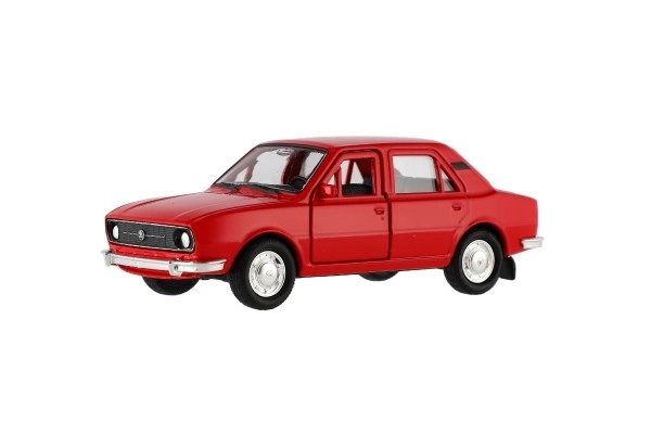 Auto Welly Škoda 105L metal/plast 11cm 1:34-39 på fri hjul 4 farver i æske 15x7x7cm