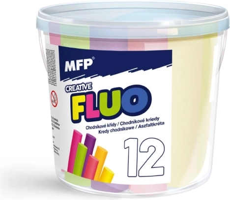 Fortovskridt i neon, runde, 12 stk., mix farver, spand