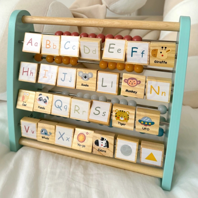 Træ uddannelsesmæssige kugleramme og alfabet Tooky Toy