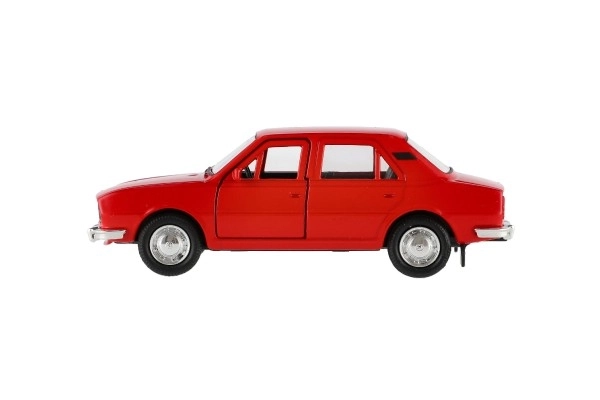 Auto Welly Škoda 105L metal/plast 11cm 1:34-39 på fri hjul 4 farver i æske 15x7x7cm