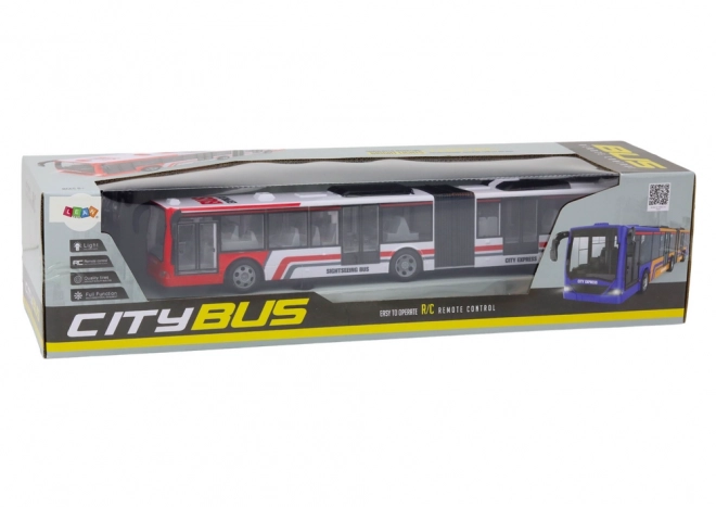 RC fjernstyret bybus rød/hvid