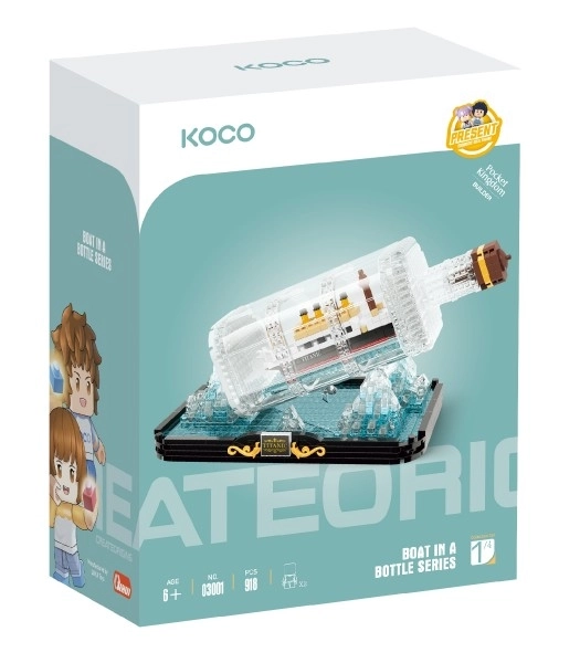 Byggesæt KOCO Titanic i en flaske