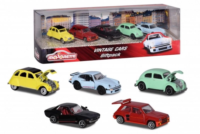 Majorette sæt af klassiske biler, 5 stk.