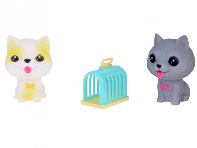 Sæt af gummi hundefigurer