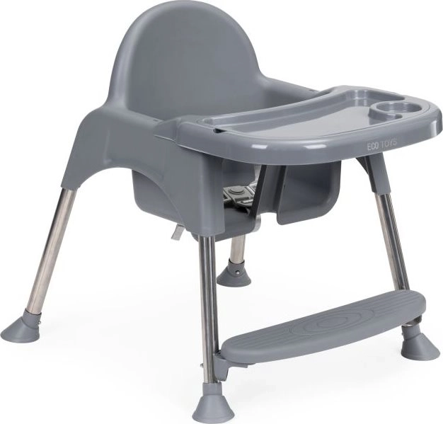 ECOTOYS Spisestol 2i1 grå