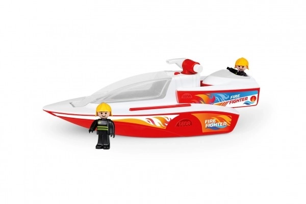 Brandmandsbåd med sprøjtefunktion og Boaties båd med figurer