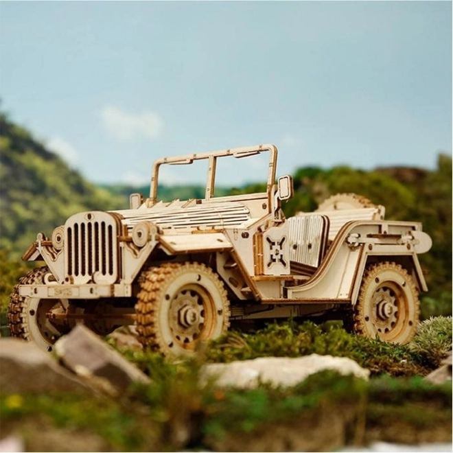 Army Jeep - 3D træ puslespil