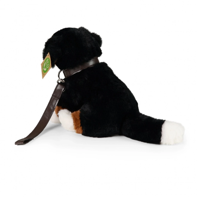 Plysberner sennenhund siddende med snor og lyd 20 cm MILJØVENLIG