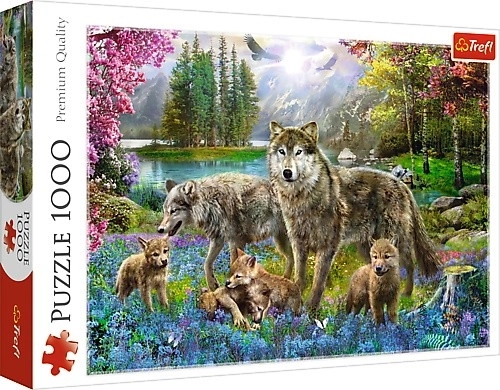 Puslespil 1000 brikker – Ulvefamilie