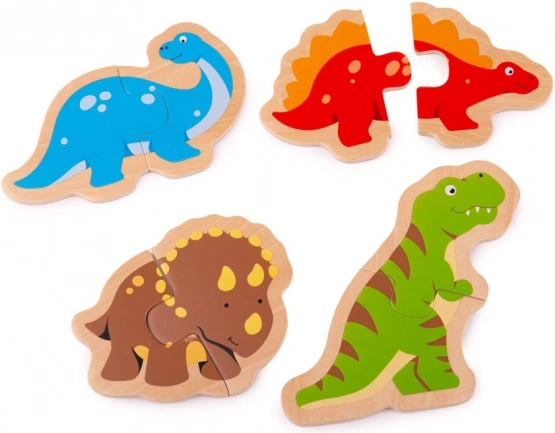 Træpuslespil dinosaurer til børn