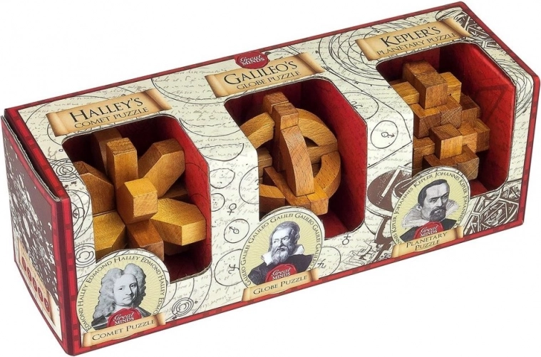 Professor Puzzle Great Minds: berømte mænd – 3-i-1 puslespilssæt