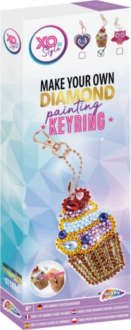 diamantmaleri vedhæng cupcake