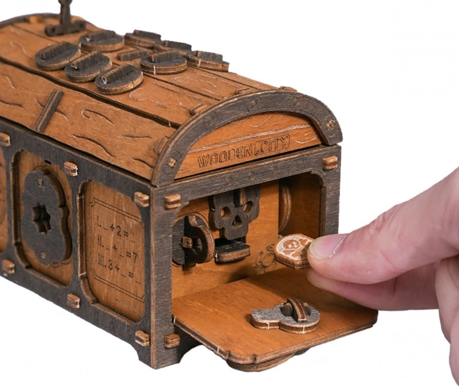 Escape Room Skattekiste Træ 3D puslespil