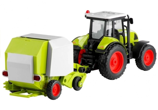 Traktor med ballepresser