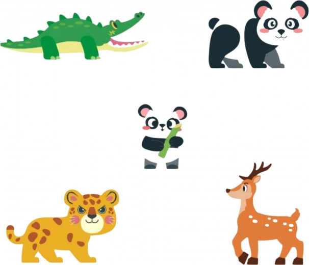 Søde figurer af sjældne dyr