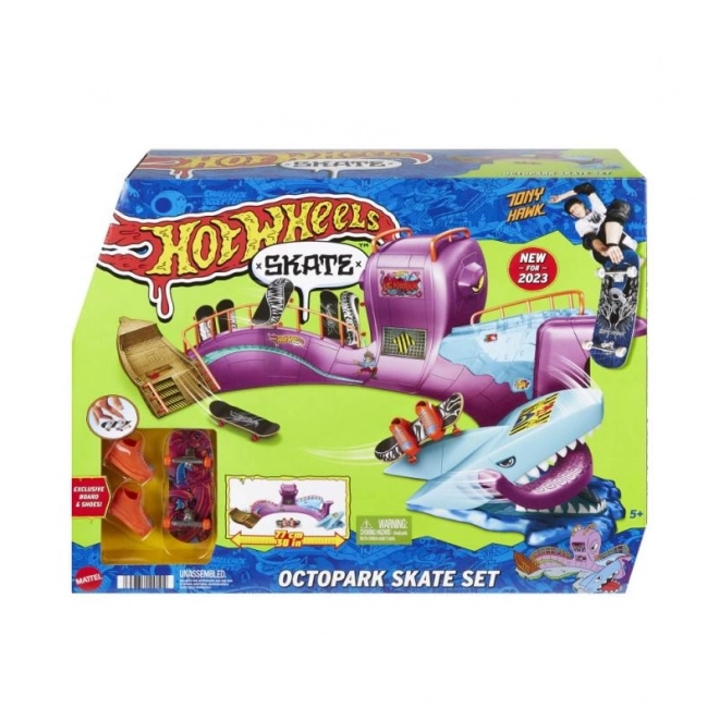 Hot Wheels Skate Octopark med fingerboard og sko