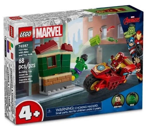 LEGO Marvel Super Heroes 76287 Iron Mans motorcykel og Hulk