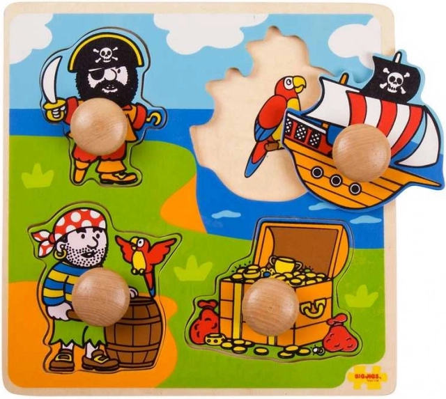 Indsætningspuslespil Pirater fra Bigjigs Toys