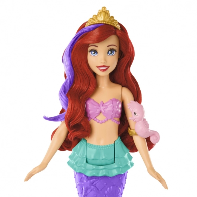 MATTEL Disney Prinsesse dukke Ariel lille havfrue svømmer, skifter farve