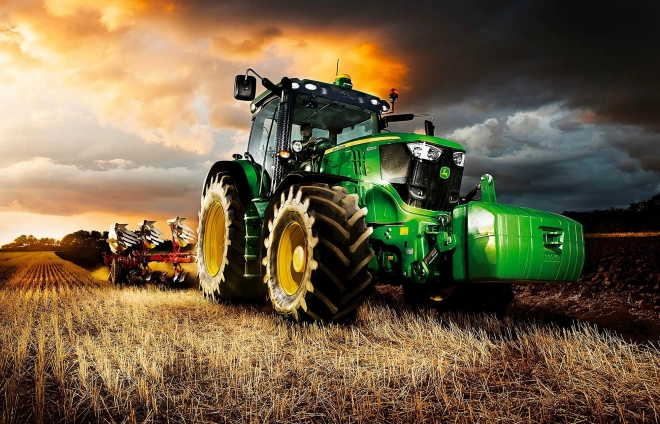 Sæt til diamantmaleri - traktor på mark