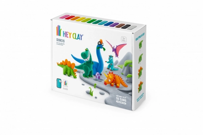 Hey Clay plastikmasse sæt Dinosaurer