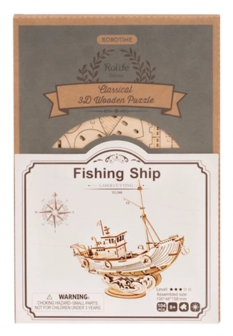 Fiskerbåd - 3D træbyggesæt