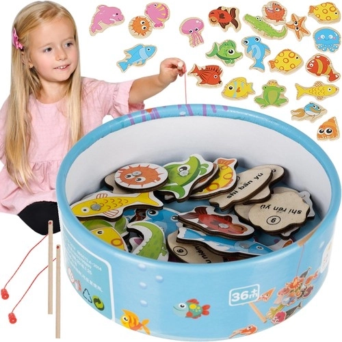 Træmagnetisk fiskespil, 25 dele