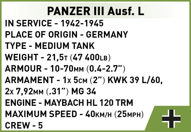 Model tank Panzer III Ausf. L