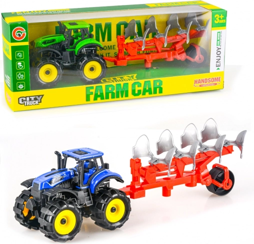 Traktor med plov på inerti 25 cm