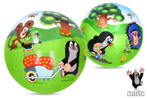 Oppustelig gummibold Krtek 23 cm i net