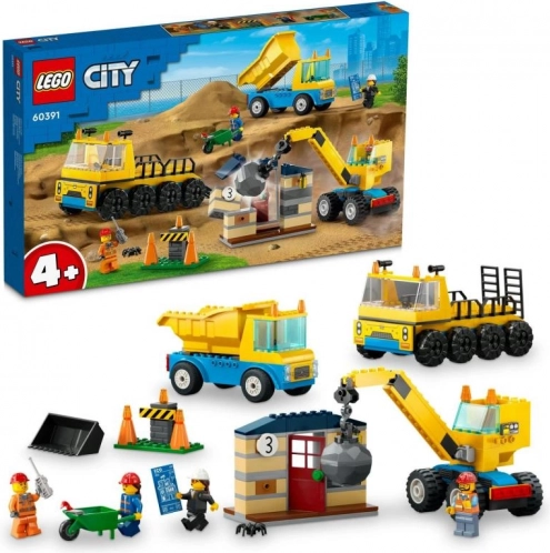 LEGO City 60391 Byggeplads‑køretøjer og nedrivningskugle