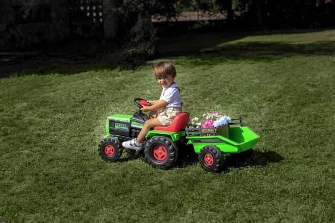 Børns elektriske traktor med trailer 6V