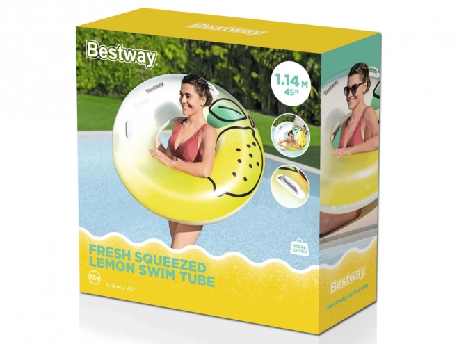 Bestway oppustelig svømmering med håndtag Citrónka