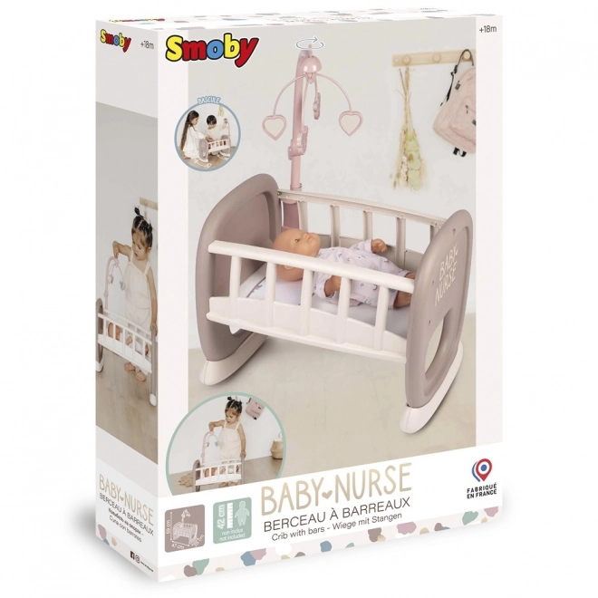 Smoby Baby Nurse vugge med karrusel til dukker