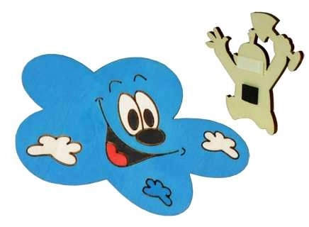DoDo Træ dekoration magnet sky