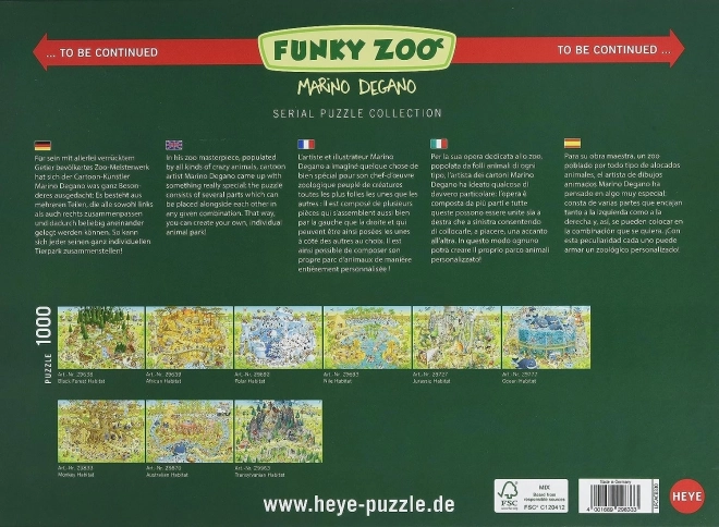 Heye puslespil Skøre ZOO: Abeanlæg 1000 brikker