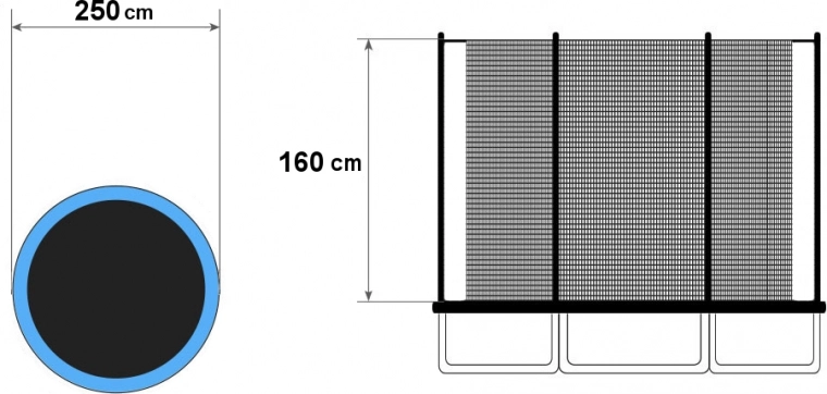 Universel pasform til 8 ft trampoliner