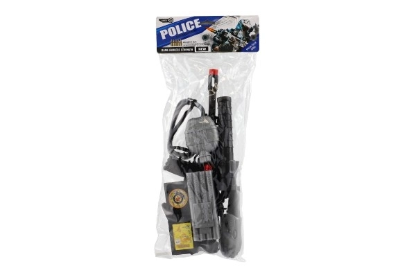 Politi pistoler/rifler 38cm plast med tilbehør i pose 21x50x6cm