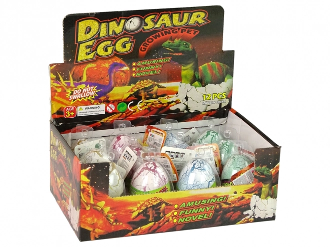 Magiskf9 Voksende Dinosauræg 6 cm Hvid