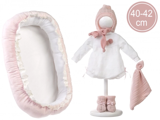 Tøj til babydocke størrelse 40–42 cm med tilbehør