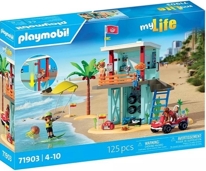 Sæt med figurer MY LIFE 71903 redningstårn og strandbuggy
