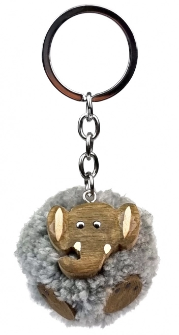Trænøglekæde Pompon Elefant